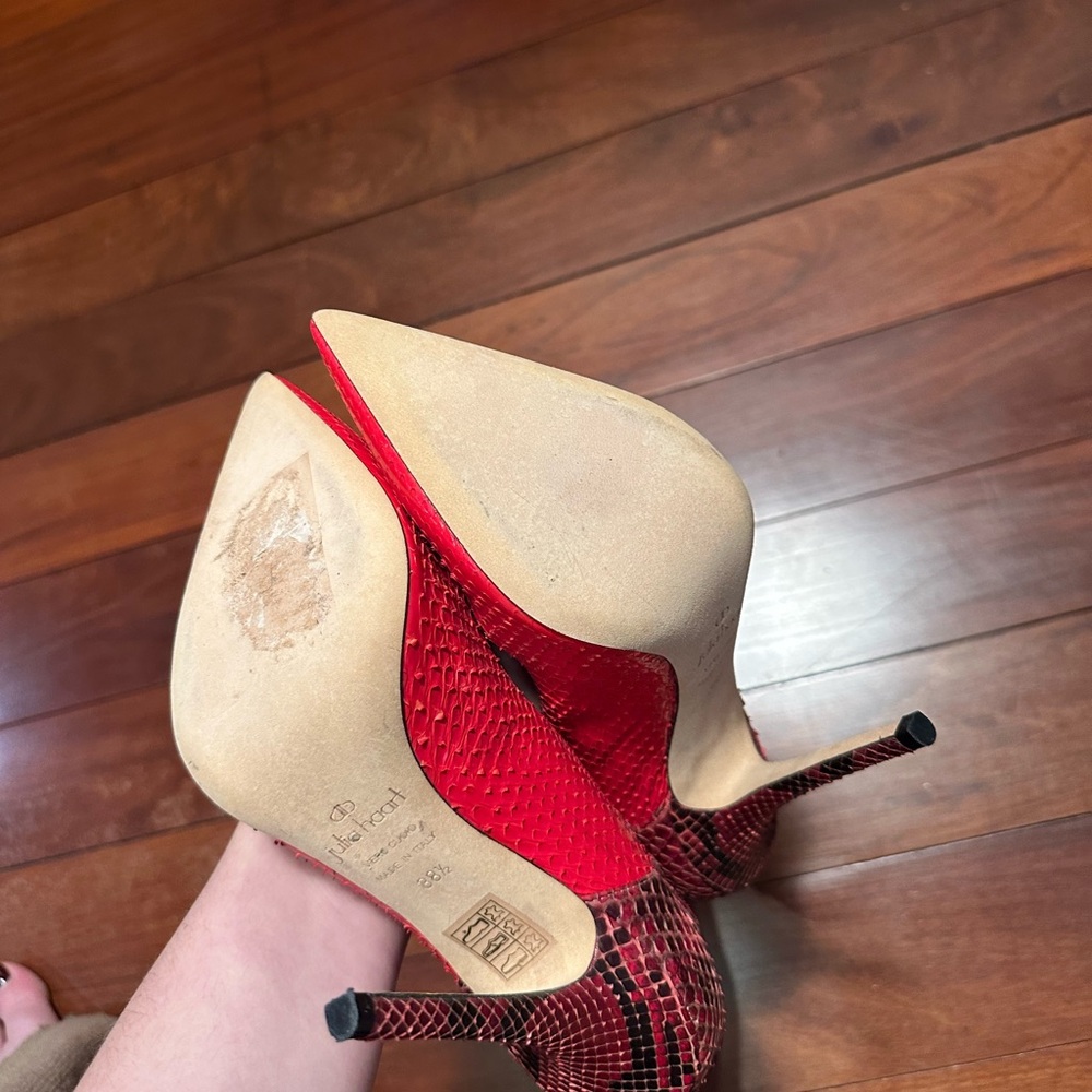 Julia Haart Red Python Pumps NWOT - Picture 5 of 5